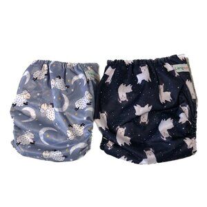 LangSprit Diaper Covers Diapers Dark Blue and Grey Multiple Adjustments